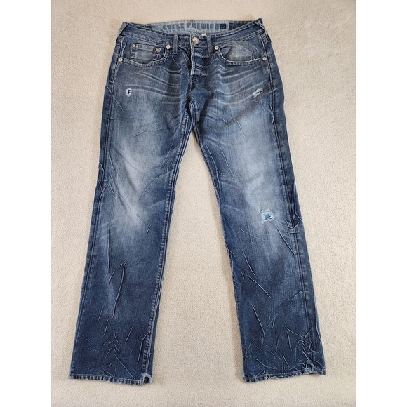 Guess Other - Mens Guess Premium Rebel Straight Leg Blue Jeans Size 32 x 30 Y2K